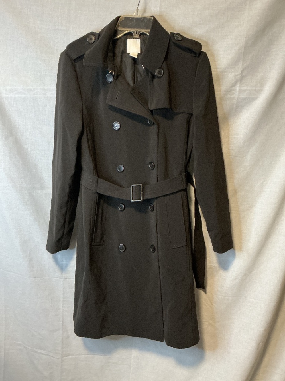 H&M Black Trench Coat Women’s Size Small No Tags Like New
